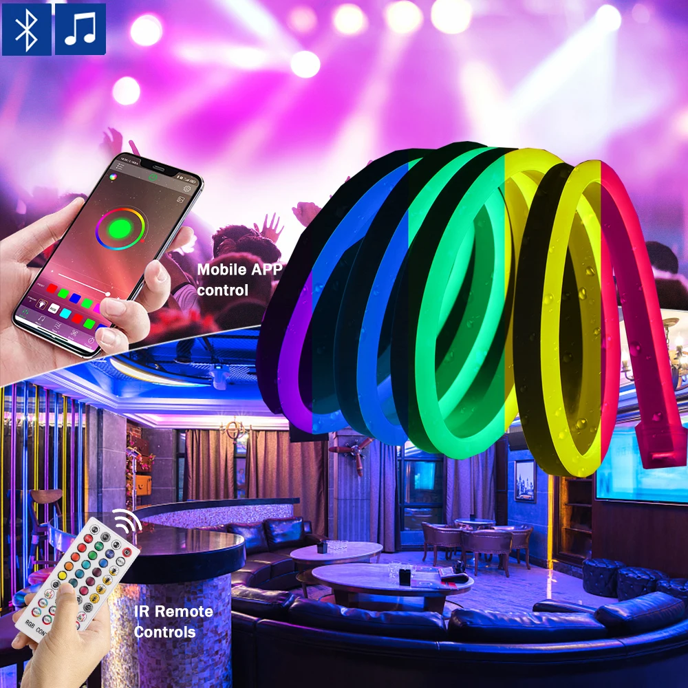 Светодиодная неоновая лента, 110 В, 220 В, 5050 в