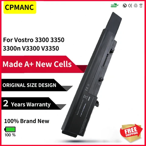 Аккумулятор CPMANC 8Cell для Dell Vostro 3300 3350 0XXDG0 451-11354 312-1007 50TKN 7W5X09C 93G7X GRNX5 050TKN 07W5X0 093G7X 0V9TYF