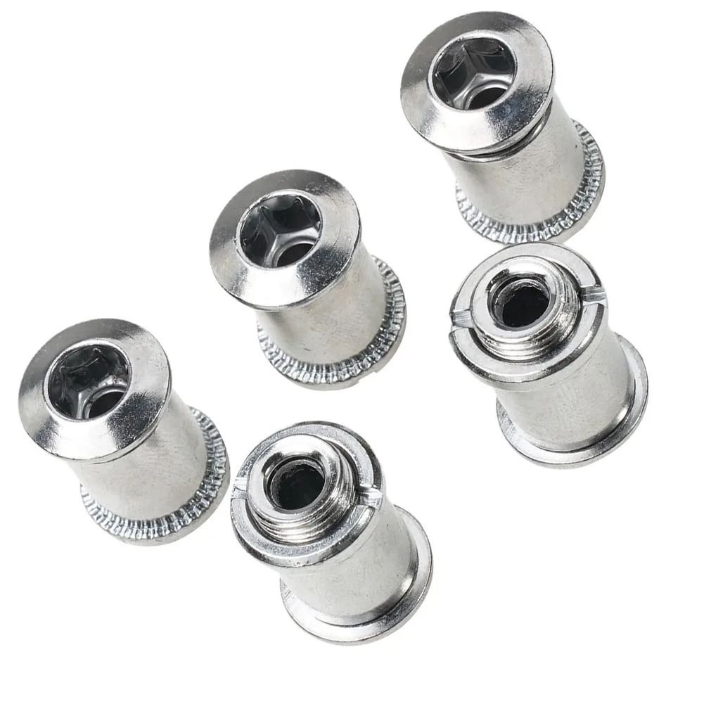 

5PCS Bicycle Silver Chainwheel Screws Single Chainring Bolts Dental Plate Disc Screws For MTB Road Bike Crankset Accessories