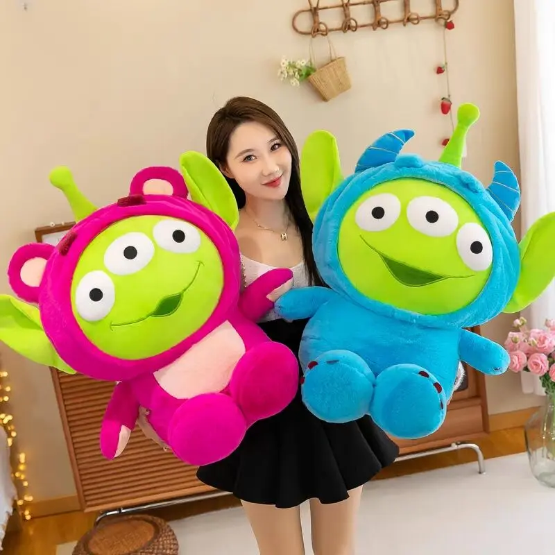 

2023 Disney Toy Story Alien Red/blue Plush Toy Cute Anime Peripheral Plush Stuffed Doll Pillow Toys For Children's Birthday Gift