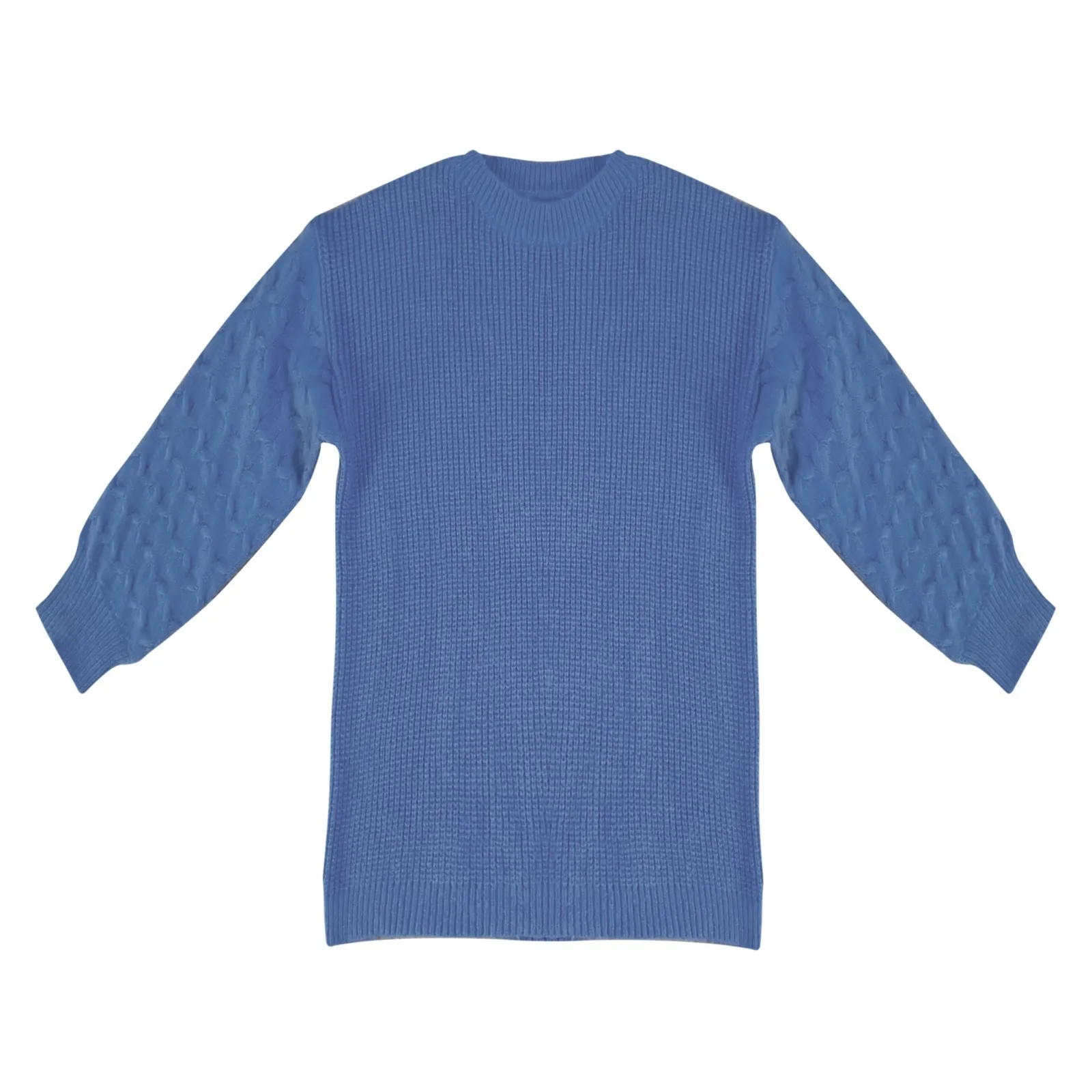 

Женский пуловер с круглым вырезом, повседневный свободный трикотажный свитер с длинным рукавом