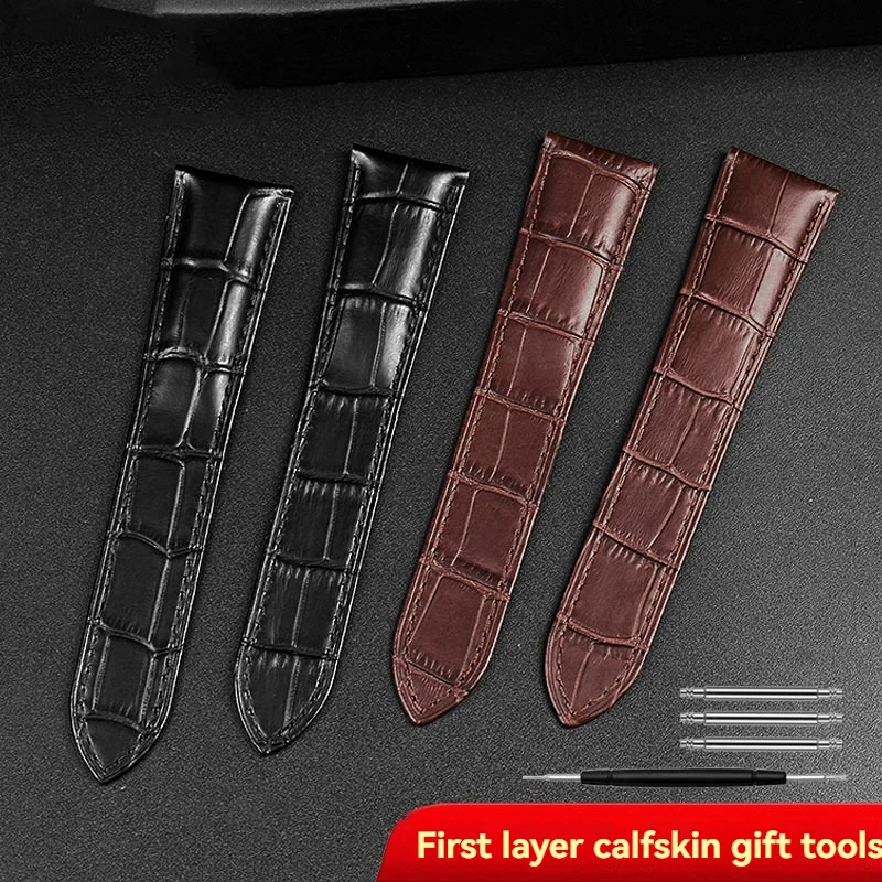 Фото Ремешок из натуральной кожи для Cartier Caliber/Tank/London/Santos, 16, 17, 18, 20, 22, 23, 25 мм, сменный аксессуар №4