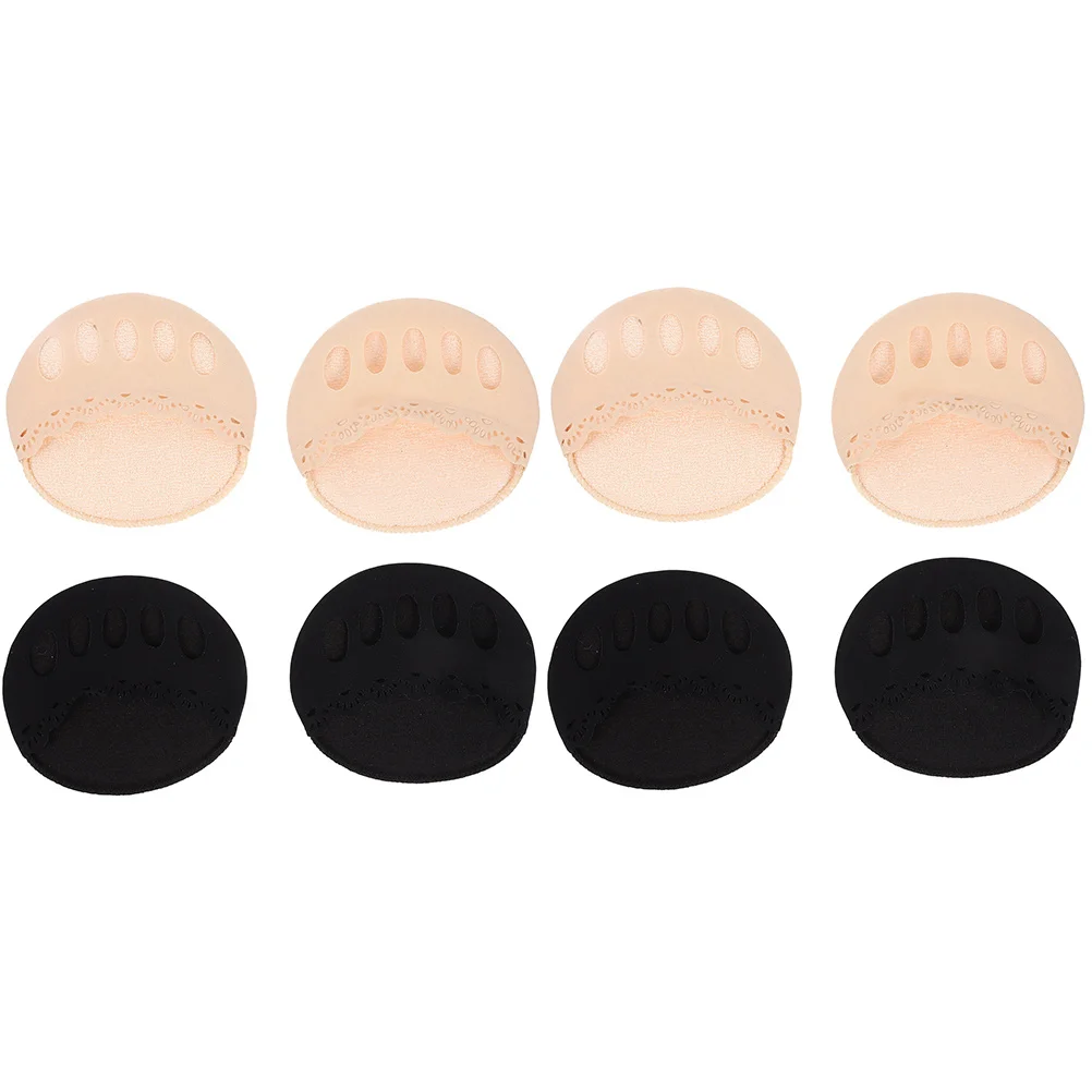 

4 Pairs Casual Socks Ladies Half Palm Women Forefoot Five Toe Invisible Nylon Anti-skid Women's High Heel Non-slip