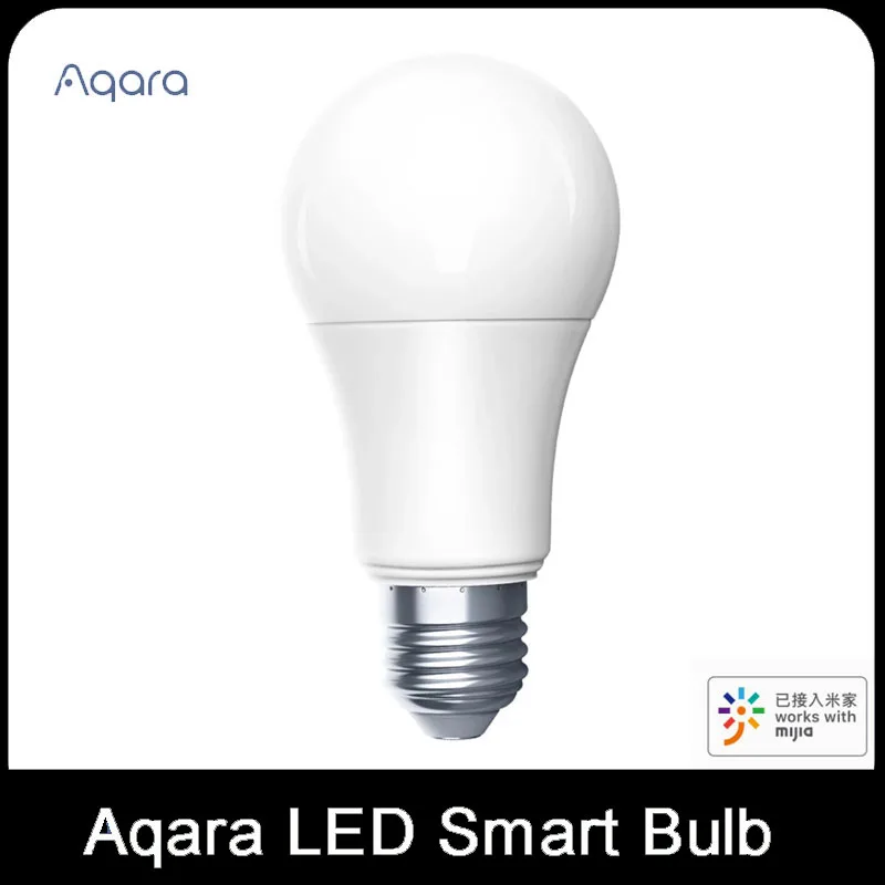 

Умная Светодиодная лампа Aqara Zigbee, белый свет, 9 Вт, E27, 2700K-6500K, лм, работает с приложением MI Home для умного дома xiaomi MI home