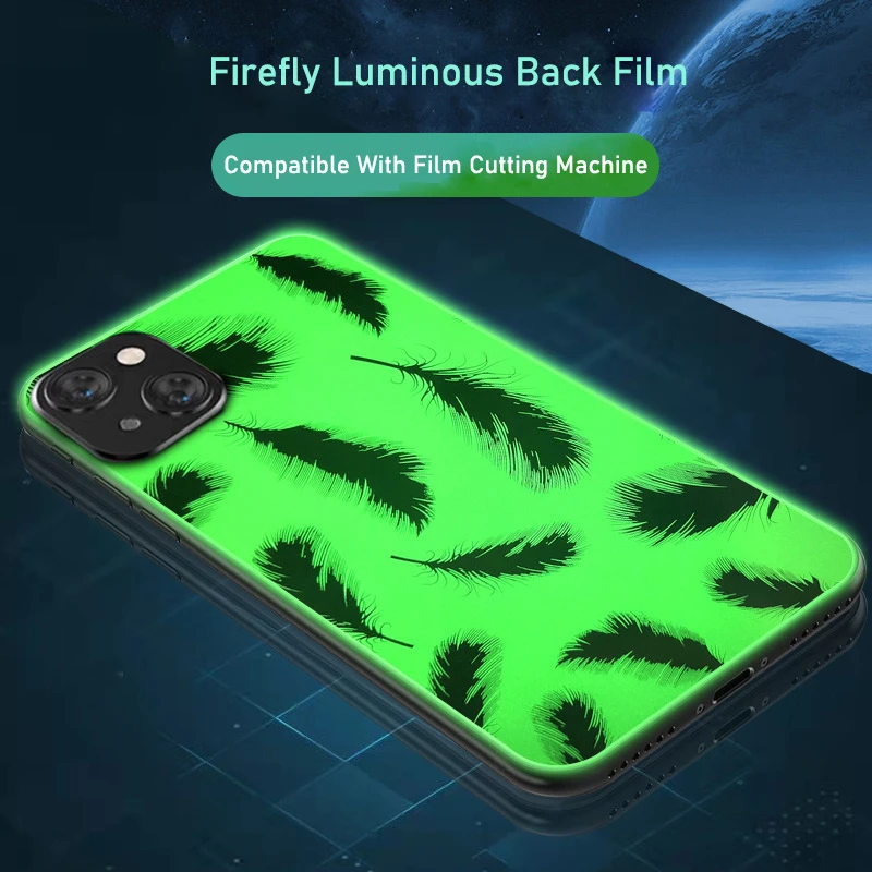 Vormir Luminous Embossed Stickers for Cellphone Skins Shiny Rear Back Housing Cover Protective Films for Plotter Cutter Machine