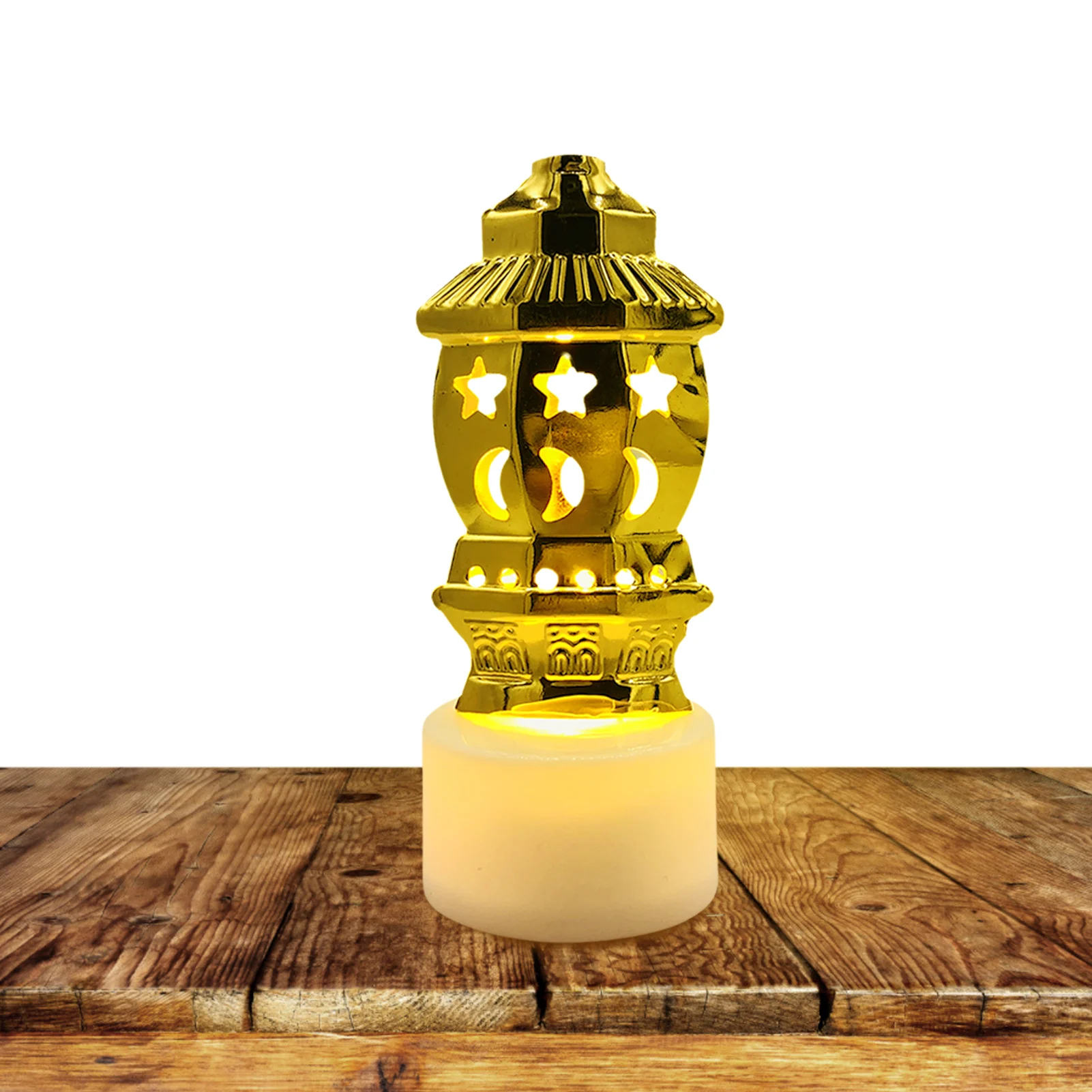 

EID Mubarak Candle Lights Ramadan Mini Star Moon Ornament With Glowing Light Islamic Muslim Party Eid Ramadan Kareem Decorations