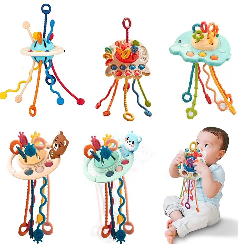 

Montessori Sensory Development Baby Toys Pull String Finger Grasp Training Early Learning Educational Toys Teething 1 2 3 Years