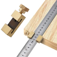 steel ruler positioning block brass angle scriber line marking gauge for ruler locator diy carpentry scriber measuring tools
