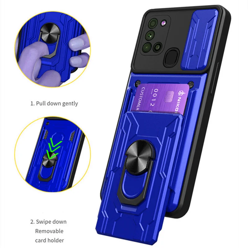 

Samsung A21S For Samsung Galaxy A21S 6.5" Case Shockproof Armor Magnetic Wallet Card Cover for Samsung A21S A217F A 21S A21 S