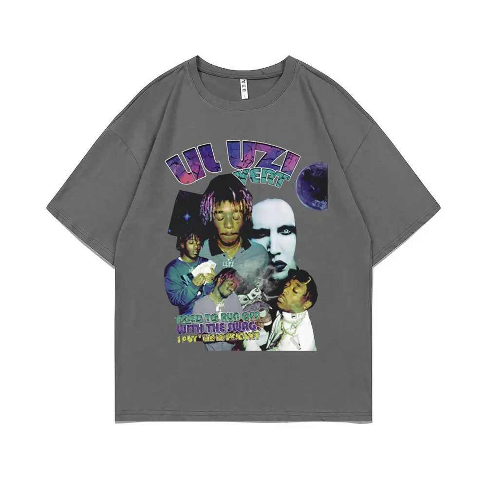 Rapper Lil Uzi Vert Tried To Run Off with The Swag I Put 'em In Pocket Graphic T-shirt Men Hip Hop Tshirt Mens Oversized T Shirt images - 6