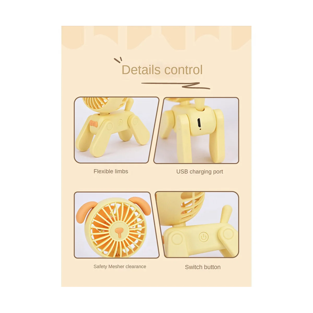 Мини настольные декоративные вентиляторы милый Перезаряжаемый USB маленький