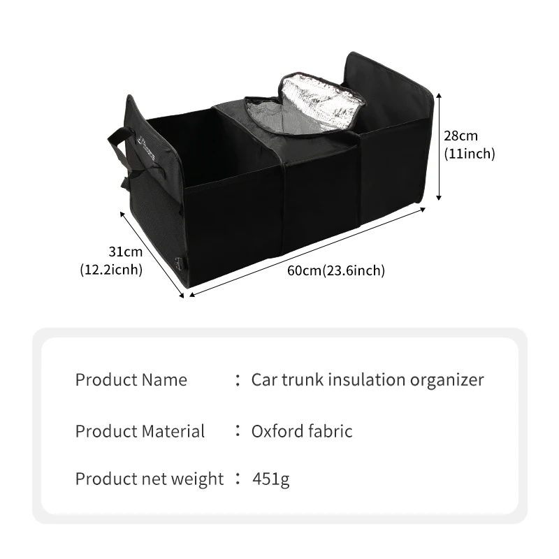 Органайзер в багажник автомобиля изолированная сумка для фруктов и пищевых