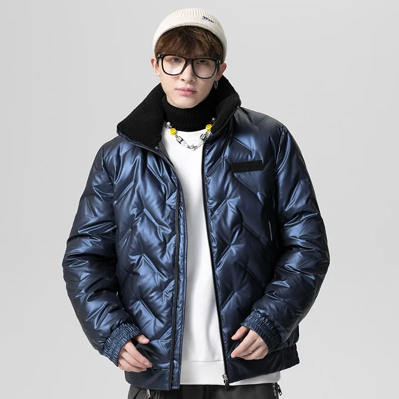 Winter Men's Clothing White Duck Down Jacket Thicken Warm Snow Coats Male Hatless Windbreaker Down Parkas Outerwear