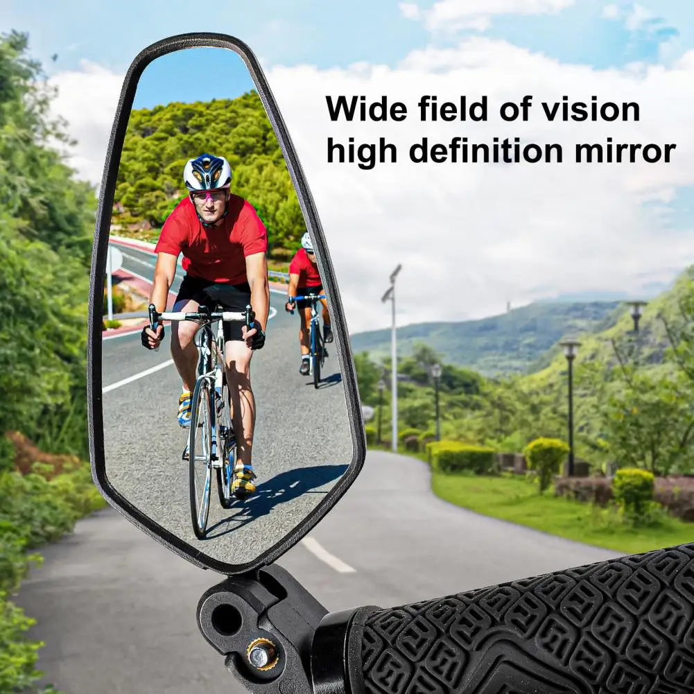 

Bicycle Handlebar Mirror Simple Fine Workmanship Durable Wide Angle Bicycle Rear View Mirror for Road Bicycle