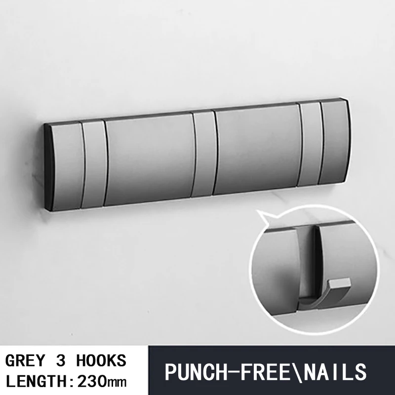 Черные алюминиевые настенные крючки WJNMONE