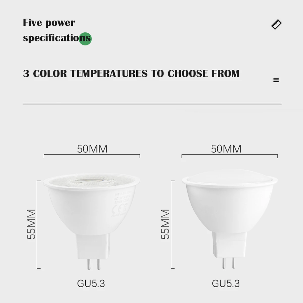 LED Spotlight MR16 GU5.3 low pressure AC/DC 12V 3W-7W High display refers to no strobe applicable to children's room, kitchen images - 6