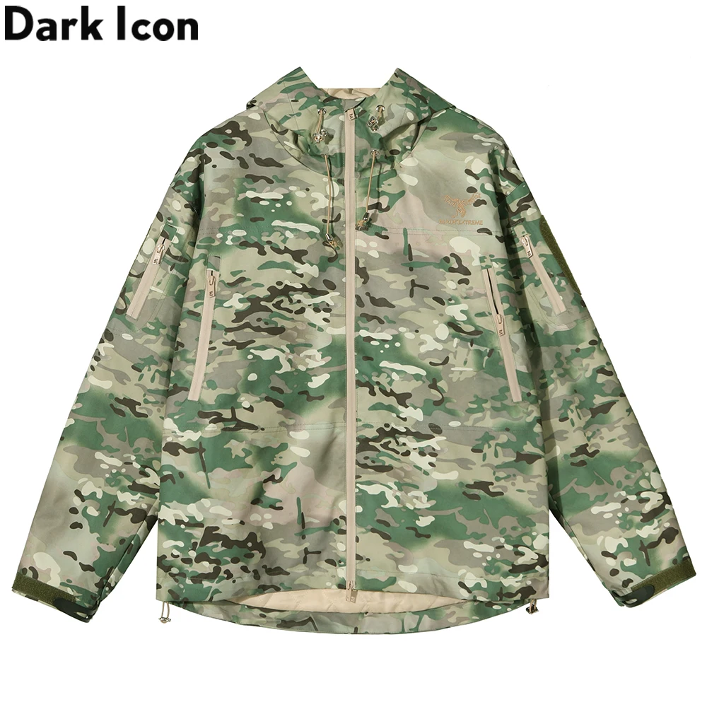 

Dark Icon Camouflage Waterproof Thick Men's Jackets with Hoodie 2022 Winter Coats Man