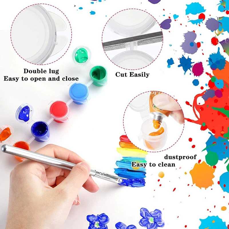 100 полосок 600 горшков пустые полоски для краски чашка прозрачные пластиковые