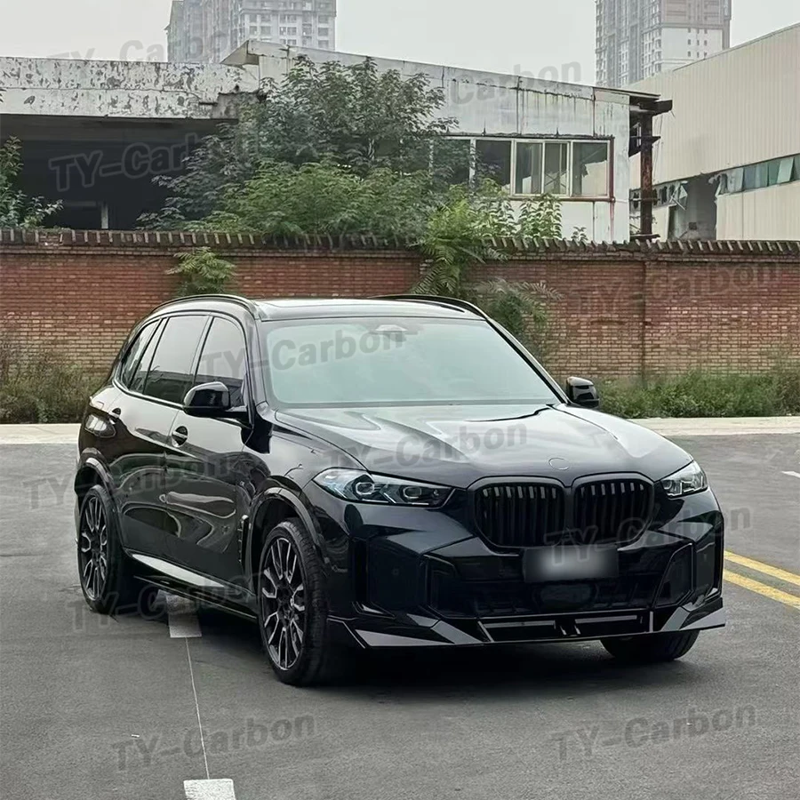 Фото Спойлер переднего бампера VTEN Style PP глянцевый черный для BMW G05 X5 LCI, боковые сплиттеры, автомобильные аксессуары, обвесы 2023+ №2
