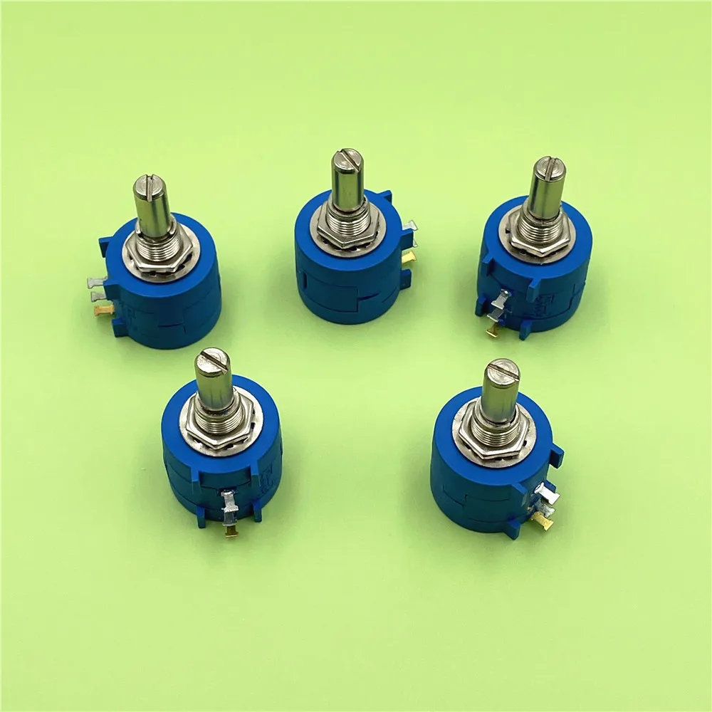

5pcs 3590S Series 100R to 100K Ohm Multiturn Rotary Wirewound Precision Potentiometer 10-Turn Adjustable Resistor