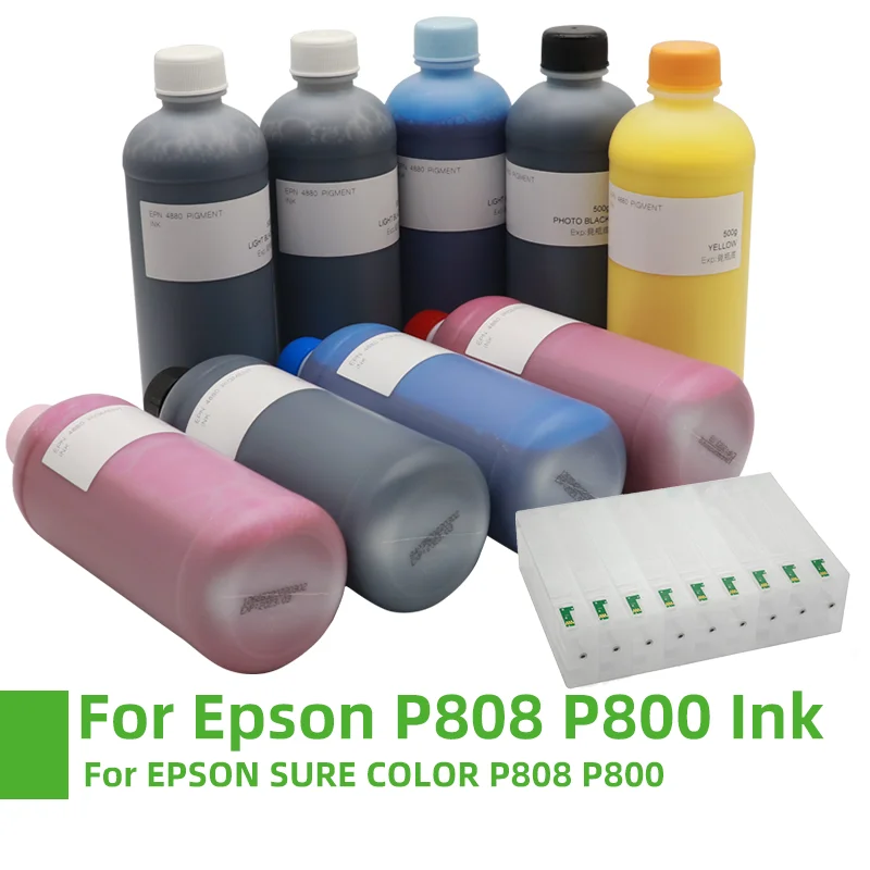 Пигментные чернила + картридж для Epson P808 P800 EPSON pro3800 3880 3850 3890 T5820 P6080