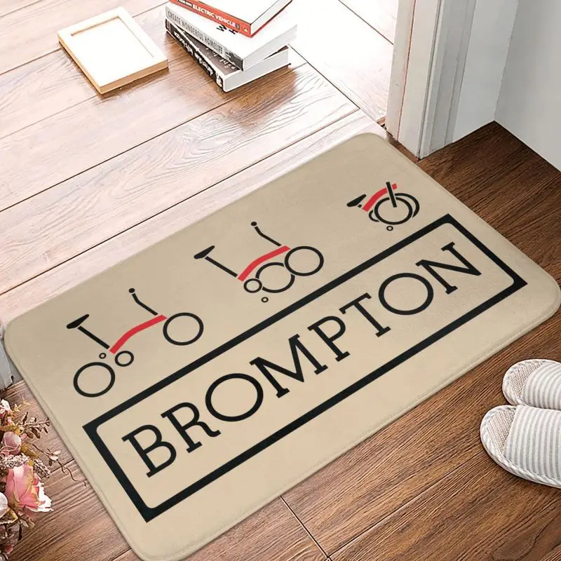 

Custom Brompton Bike Doormat Anti-Slip Entrance Bath Kitchen Door Floor Mat Toilet Rug Living Room Carpet Footpad