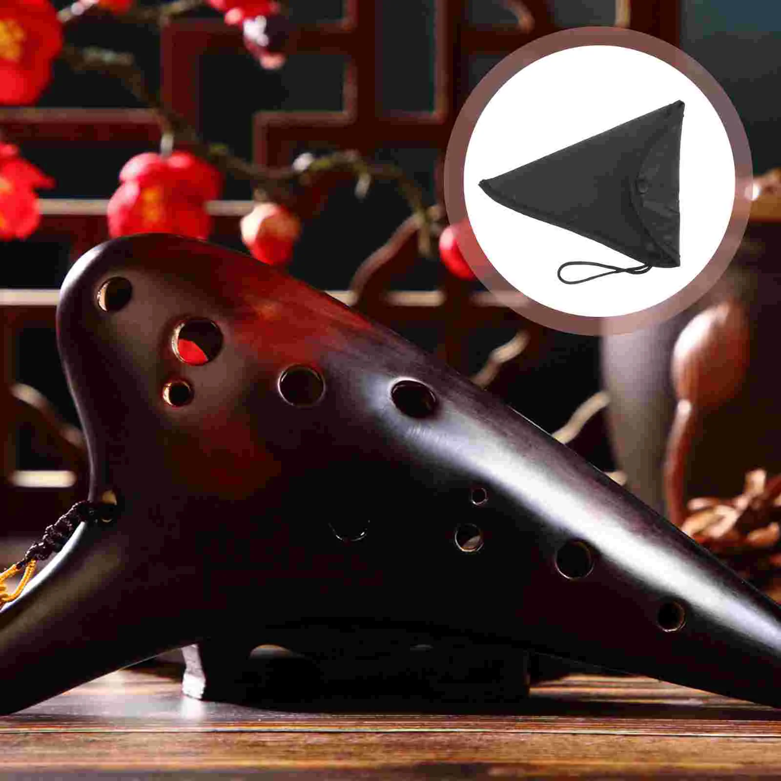 

3 pcs Ocarina Triangle Bags Portable 12 Holes Ocarina Storage Bags Musical Instrument Ocarina Bags