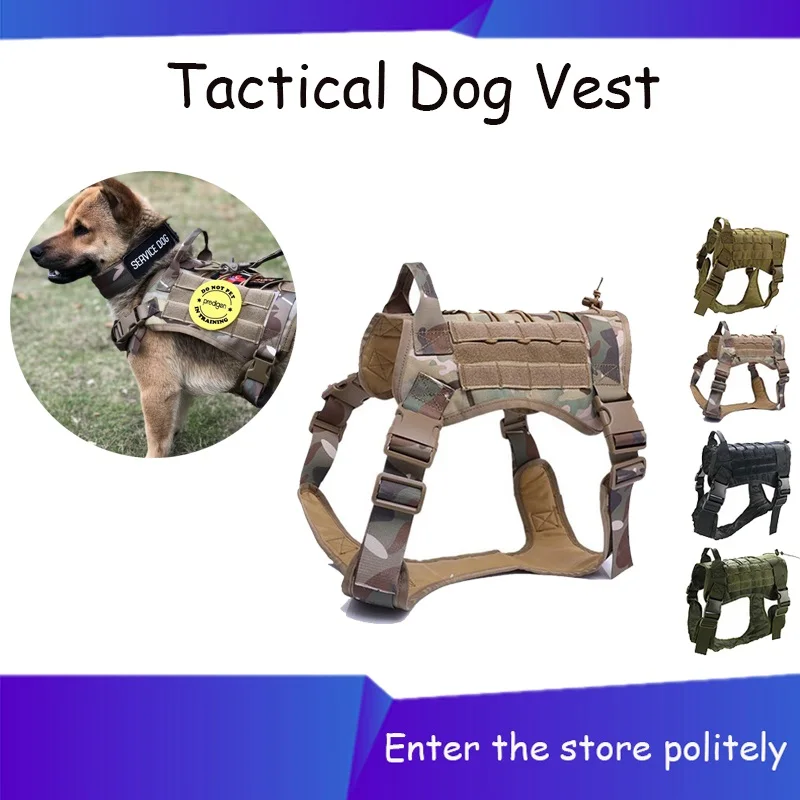 

Tactical Dog Harness Military Training Dogs Harness For Large German Shepherd Dogs Accessories For Training Dog Accessories