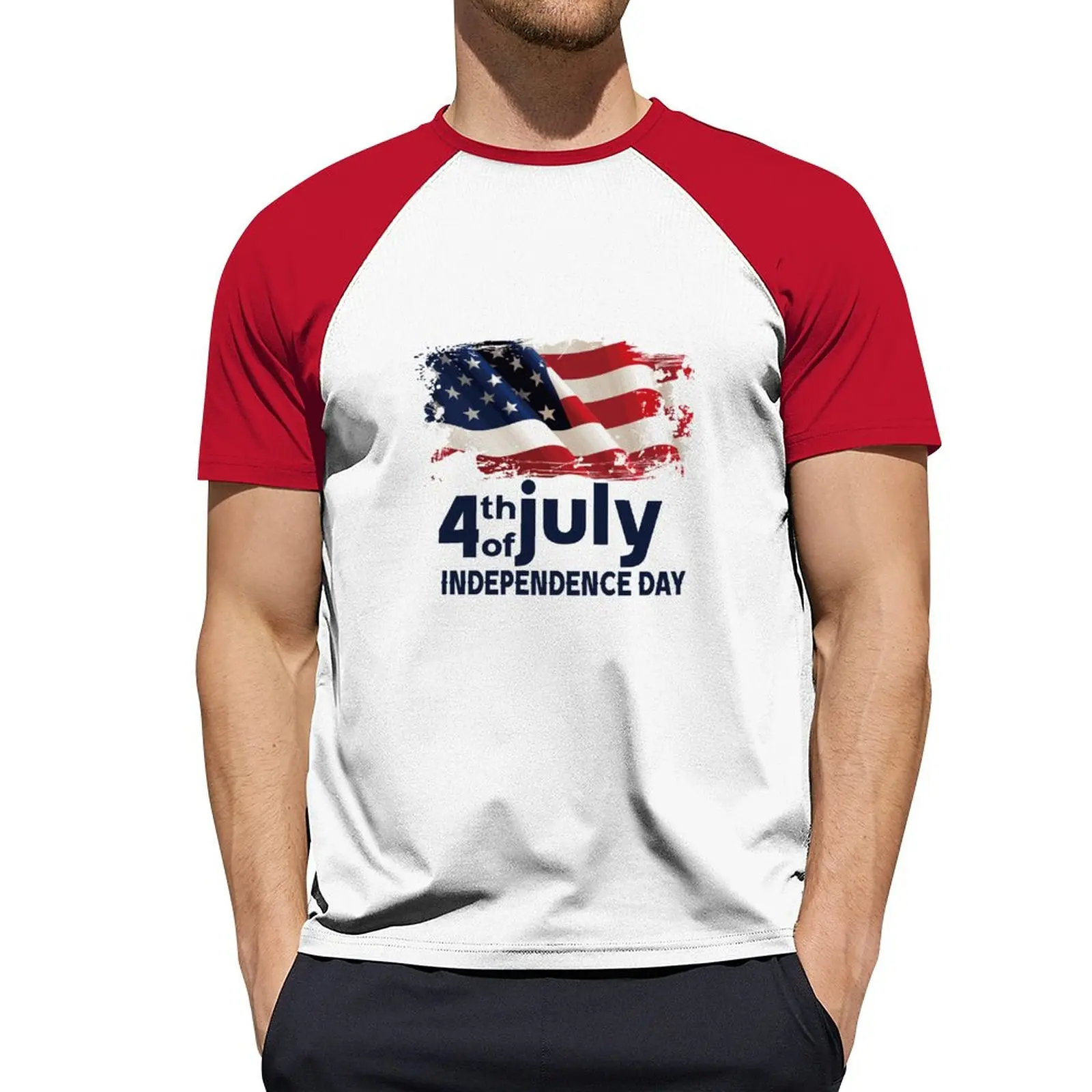 

2023 New Summer Men's Clothing Handsome Color Block Short Sleeve Letter Printed Short-sleeved Pure Cotton Y2k T Shirt For Men