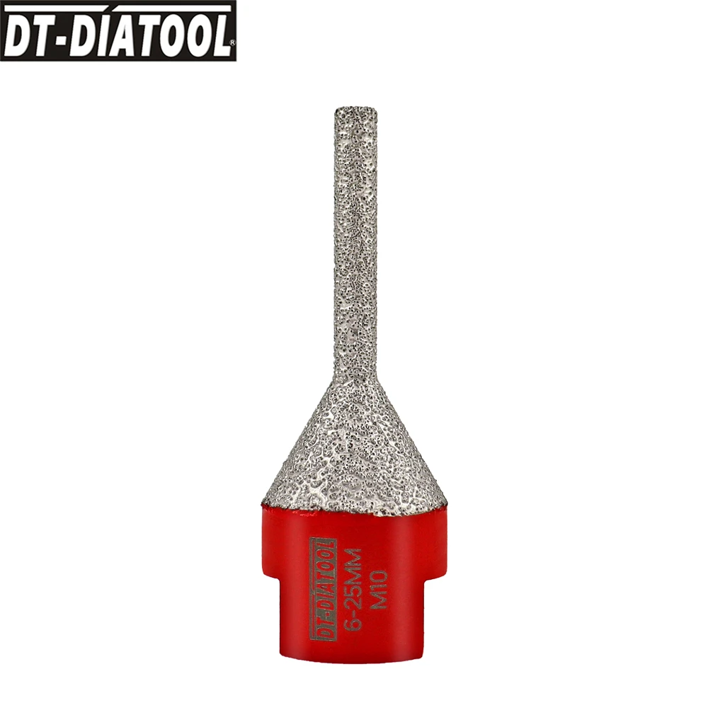 

DT-DIATOOL Diamond Chamfering Finger Bit with 5/8-11 Thread for Porcelain Ceramic Tile Marble Dia 6mmx25mm Finger Cutters