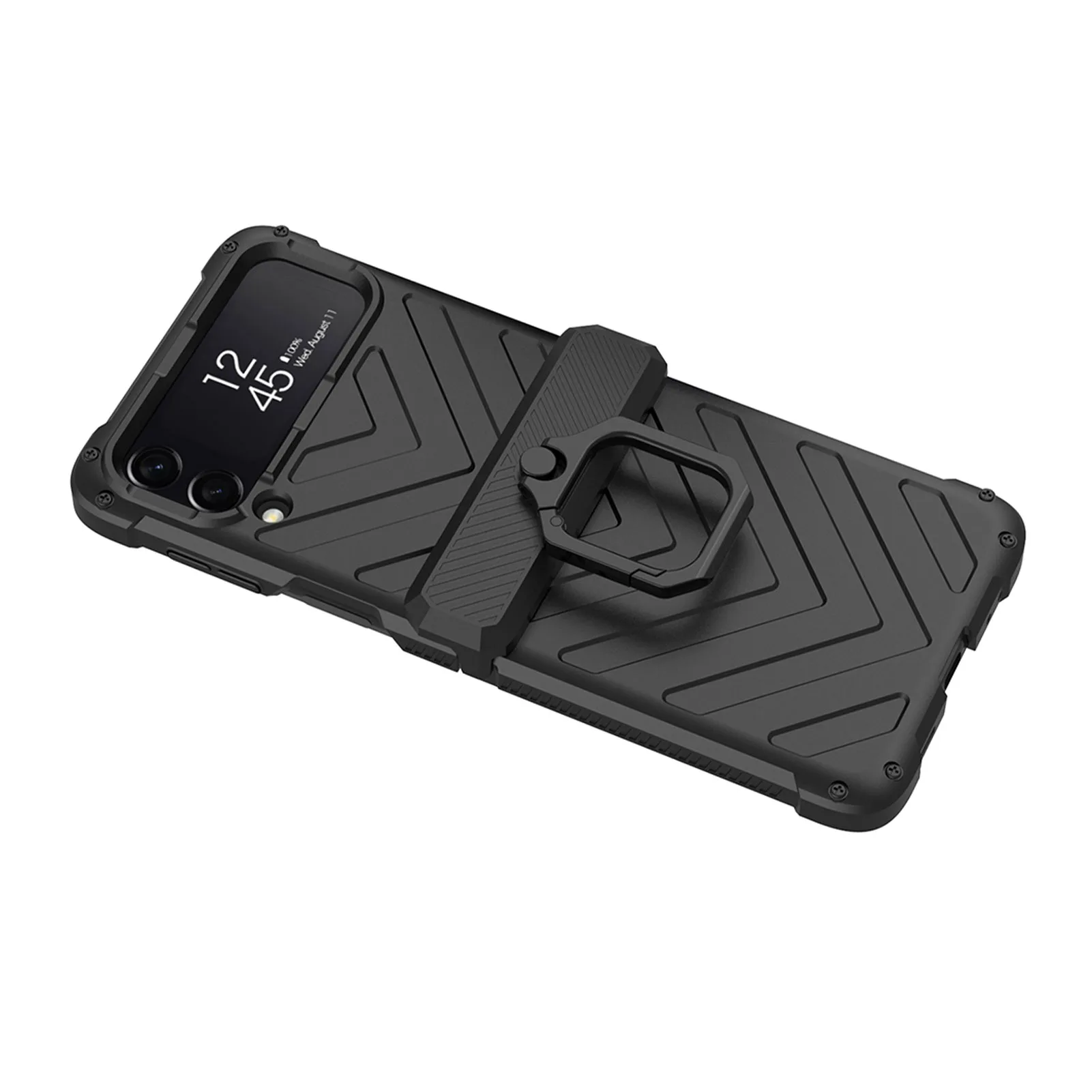 

Magnetic Phone Ring Holders Case For Samsung Galaxy Flip 3 5G Flip3 Shockproof Full Protection Cover Bag For Samsung Galaxy