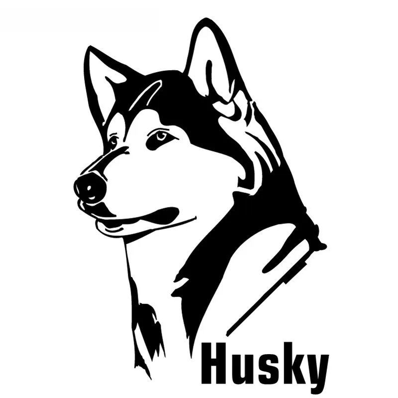 

SZWL Husky on Board Car Sticker Funny Animal Stickers Waterproof Sunscreen Decal Auto Accessories Vinyl for Door Cars,20cm*13cm