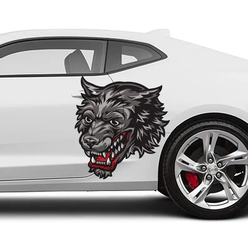 

Автомобильная наклейка Wolf Head IV Livery, набор из 2 предметов, ограниченная серия, эксклюзивный дизайн и печать на премиум, виниловый Декор