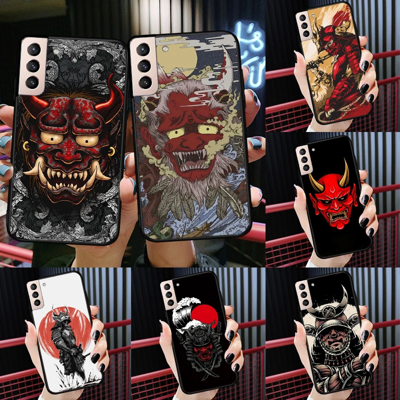 

Samurai Oni Mask Fundas For Samsung Galaxy S20 FE S21 FE S22 Ultra Note 20 S10e S8 S9 S10 Note 10 Plus Case