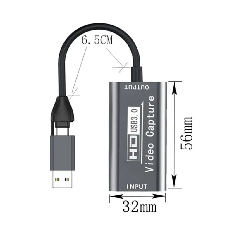 HD 4K USBType C карта видеозахвата - USB 3.0 аудио-видео конвертер для компьютера, ноутбука, смартфона, мониторинга - ABVP (art.: 3920db367ce99) - 3920db367ce99