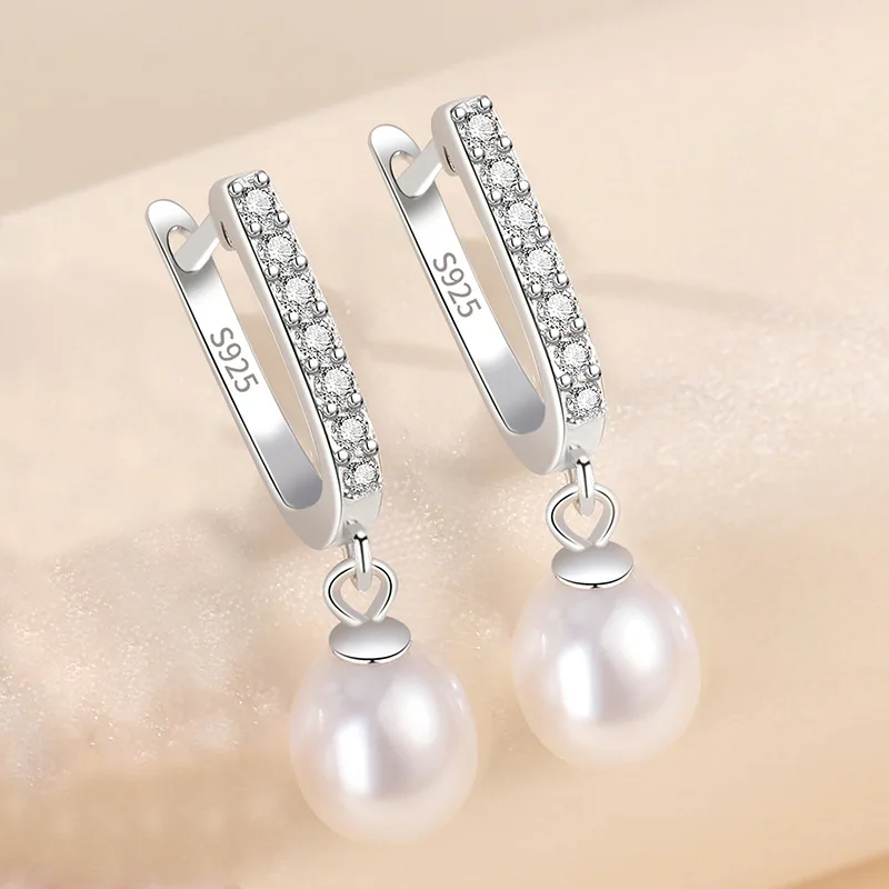 

Женские серьги из серебра 925 пробы с жемчугом
