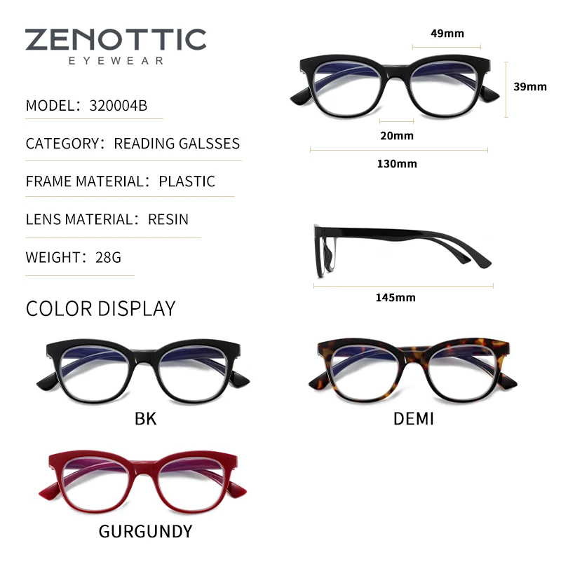 Женские компьютерные очки ZENOTTIC с блокировкой синего света