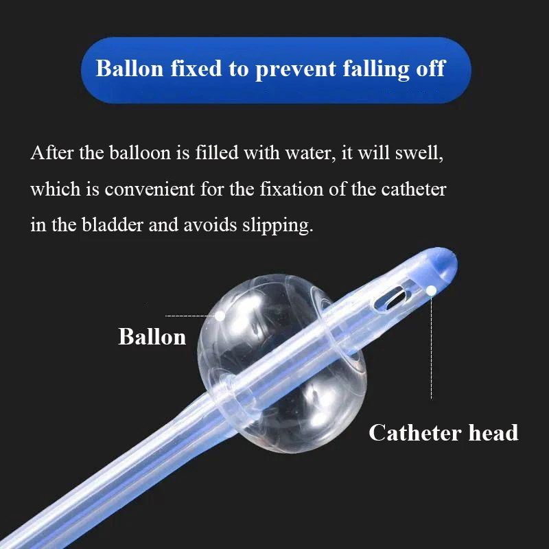 1 шт. медицинский одноразовый силиконовый мочевой катетер 2-сторонний воздушный