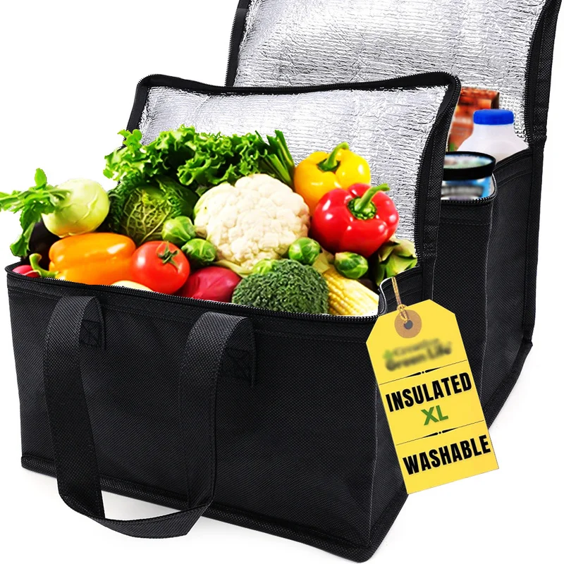 

Folding Aluminum Foil Insulation BagOutdoor Non-woven Aluminum Foil Insulation Bag Portable Thermal Insulated Cooler Bags
