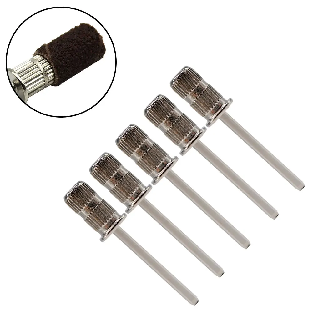 

5pcs Manicure Nail Drill Accessories Mandrel Grip Bit Nail Sanding Drum Sanding Bands Caps Cutters Tools For Pedicure Machine