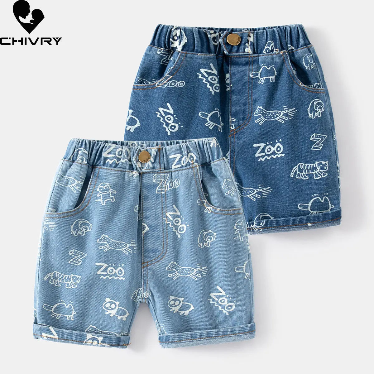 

Boys Fashion Denim Shorts New 2023 Summer Kids Baby Boy Cartoon Print Short Pants Children Casual Jeans Short Trousers