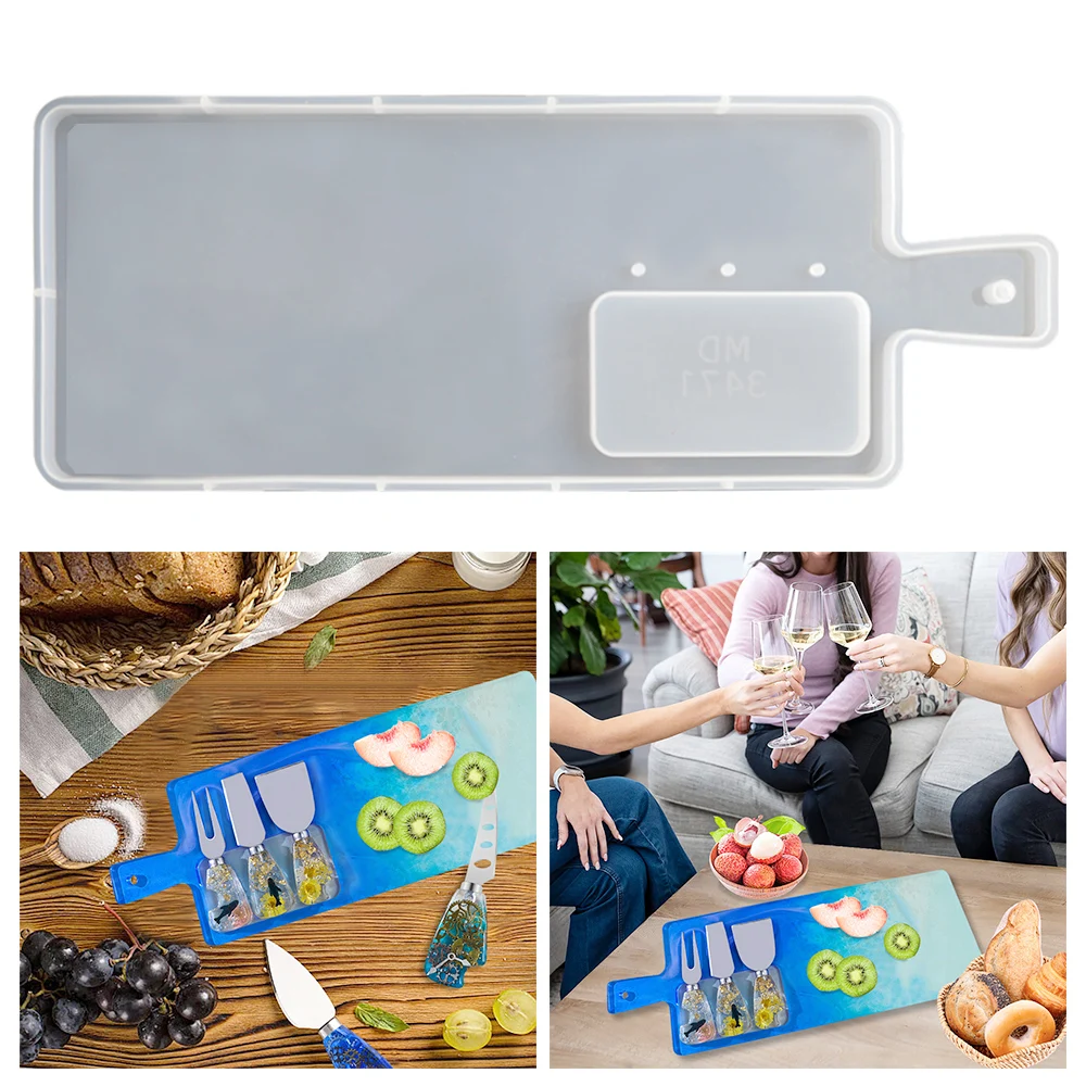 DM348 Creative Tray Silicone Resin Mold Vegetable Cutting Board Chopping Board Moule Resine Epoxy For Exquisite Life images - 6