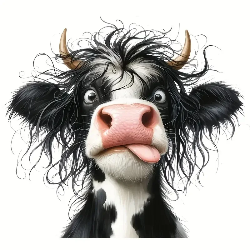 

Водонепроницаемые наклейки с головой коровы