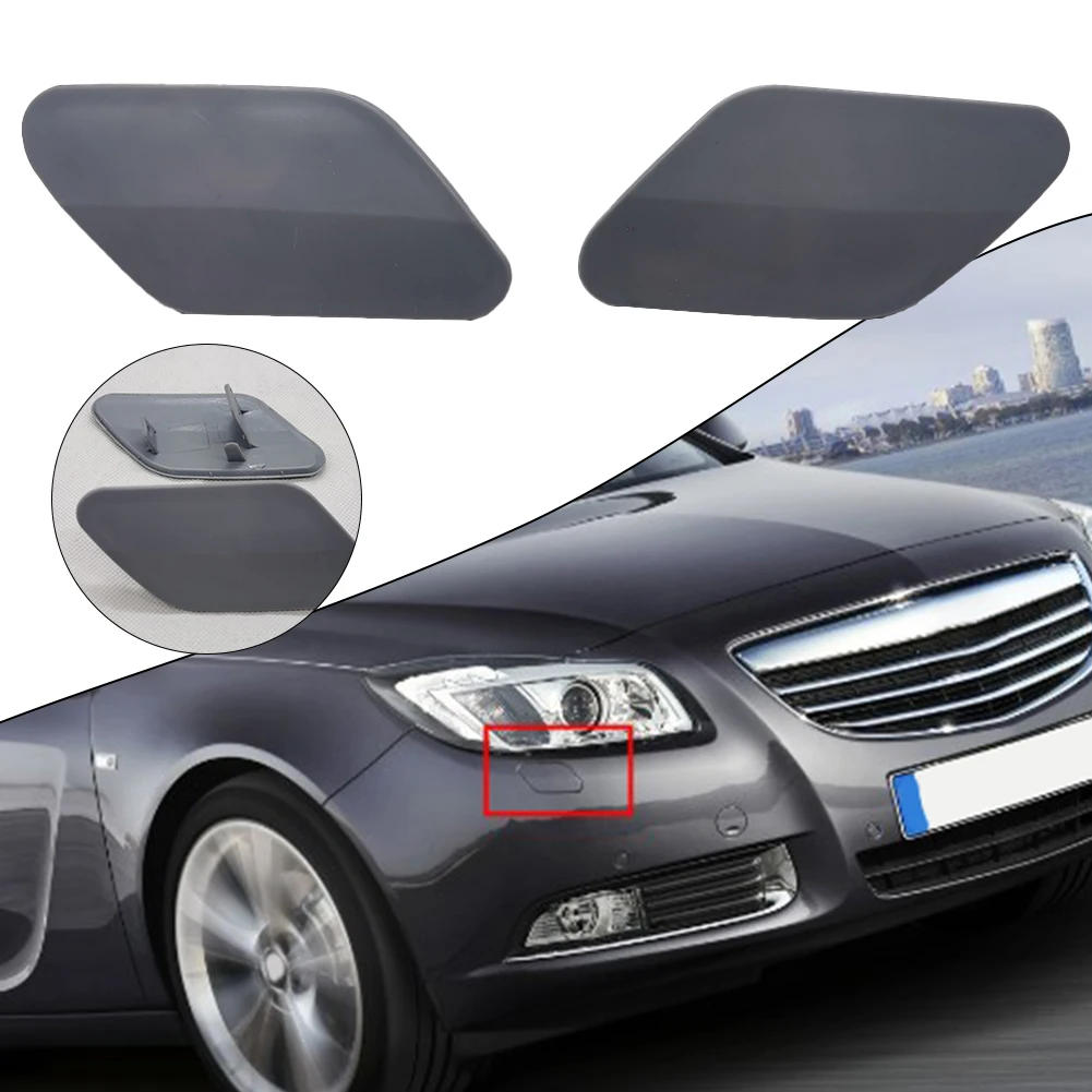 2pcs Front Bumper Spray Cover Headlight Washer Nozzle ABS For Opel Insignia 2008-2014 1452017 1452018 Car Accessories