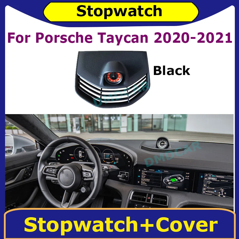 

Car Dashboard Stopwatch Decoration Clock Time Support Sport Chrono for Porsche Taycan 2020-2021 Interior Center