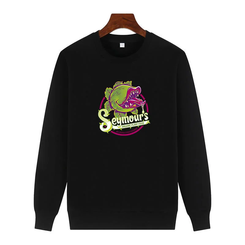 

Seymours Organic Plant Food Little Shop Horrors 80s Cult Film graphic sweatshirts Round neck and velvet hoodie sweater hoodie