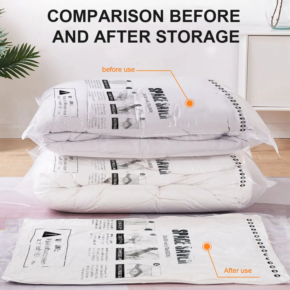 

6pcs Thickened Home Sweater Foldable Compressed Organizer Space Saving Clothes Storage Seal Bra Underwear Vacuum Bag Travel