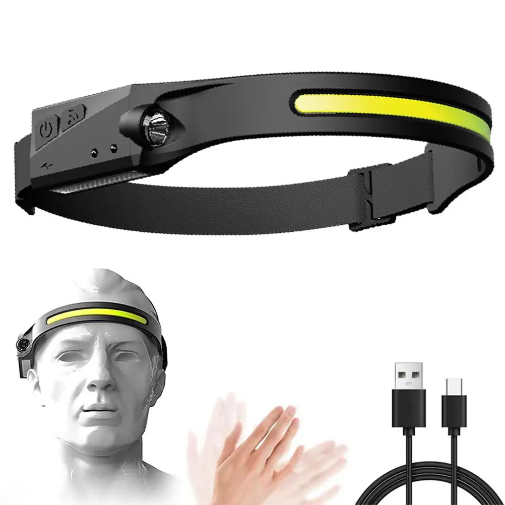 

Налобный фонарь со светодиодной подсветкой, зарядка через USB, 230 °