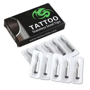 Набор насадок для тату из нержавеющей стали, 10 шт., разные размеры