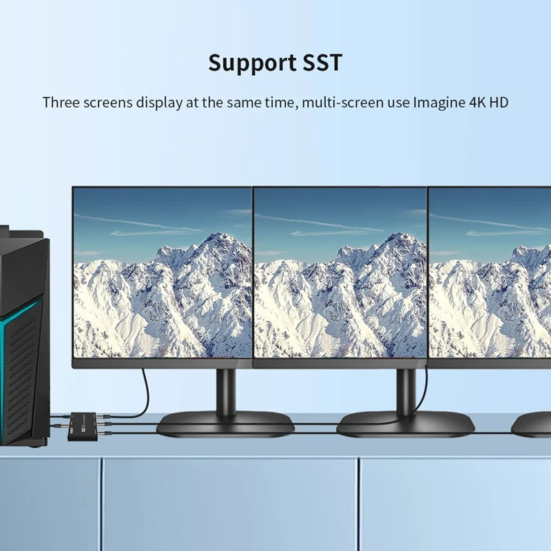 Разветвитель Displayport 8K 1X3 DP 8K60Hz 4K120Hzz MST SST Hub Multi разделитель монитора с расширенным